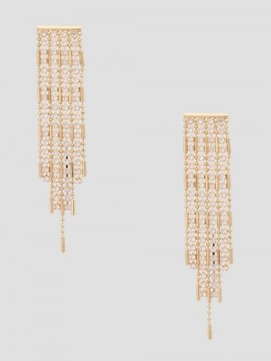 Guess 14K Gold-Plated Chain Fringe Earrings Aurii | GUESS-SN30287