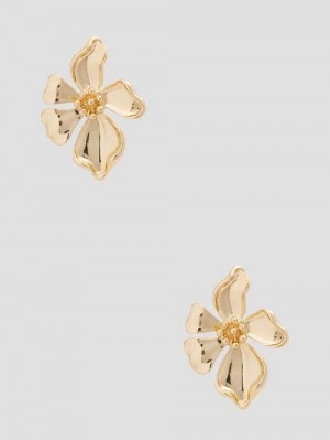 Guess 14K Gold-Plated Floral Stud Earrings Aurii | GUESS-SN30285