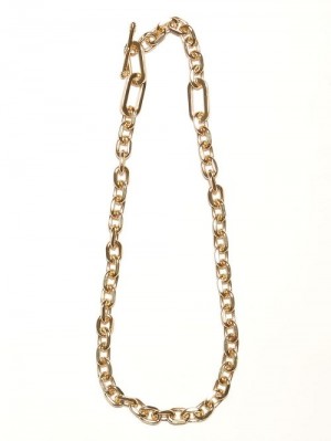 Guess 14K Gold-Plated Single Chain Toggle Necklace Aurii | GUESS-SN30260