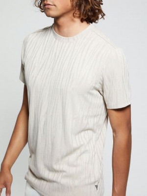 Guess Abstract Granada Jacquard Tee Bej | GUESS-SN30624