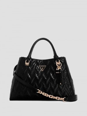 Guess Adelard Girlfriend Satchel Negrii | GUESS-SN28842