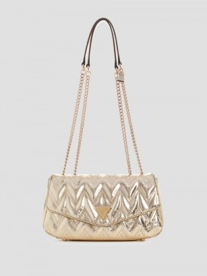 Guess Adelard Metallic Convertible Crossbody Aurii | GUESS-SN28846