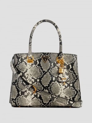 Guess Ales Girlfriend Satchel Negrii Albi | GUESS-SN28728