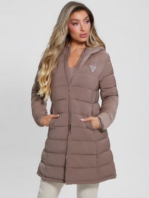 Guess Aleta Long Puffer Jacket Maro | GUESS-SN27982