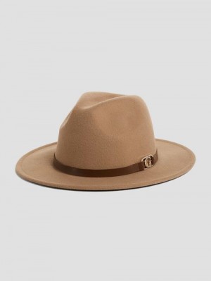 Guess Amera Fedora Hat Bej | GUESS-SN30176
