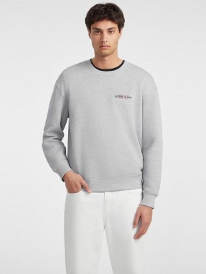 Guess American Tradition Crewneck Sweatshirt Gri | GUESS-SN31498