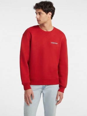 Guess American Tradition Crewneck Sweatshirt Rosii | GUESS-SN31499