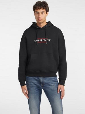 Guess American Tradition Hoodie Negrii | GUESS-SN30932