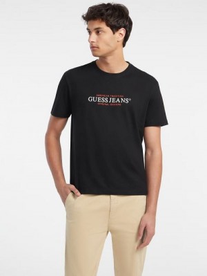 Guess American Tradition Tee Negrii | GUESS-SN30508