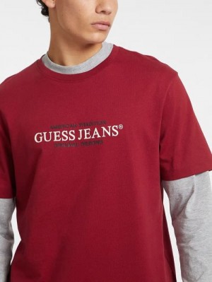 Guess American Tradition Tee Rosii | GUESS-SN30633