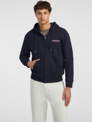 Guess American Tradition Zip-Up Hoodie Albastri | GUESS-SN30953