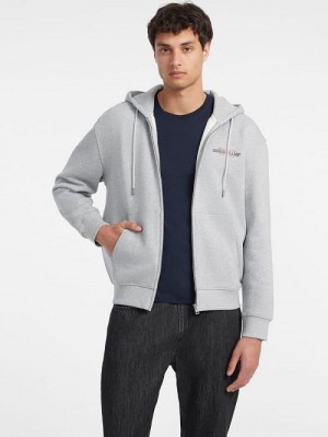 Guess American Tradition Zip-Up Hoodie Gri | GUESS-SN30993