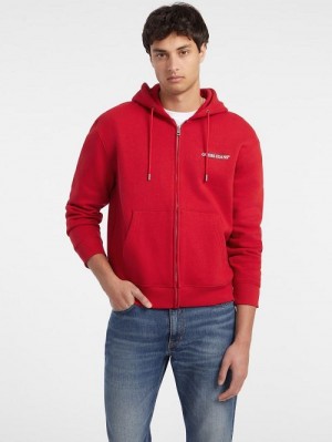 Guess American Tradition Zip-Up Hoodie Rosii | GUESS-SN31010