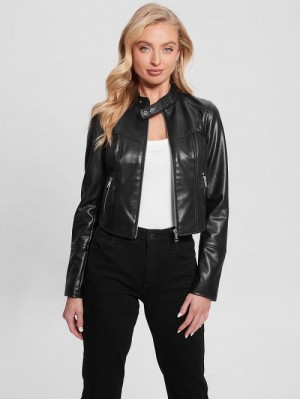 Guess Anita Moto Jacket Negrii | GUESS-SN28056