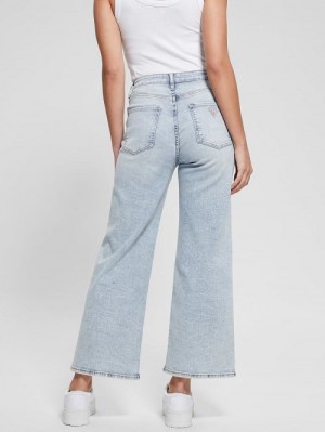 Guess Ankle Wide-Leg Jeans Albastri | GUESS-SN26653