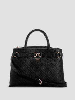 Guess Arlena Girlfriend Satchel Negrii | GUESS-SN29272