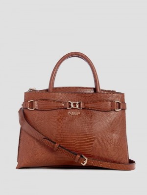 Guess Arlena Lizard Girlfriend Satchel Maro | GUESS-SN29305