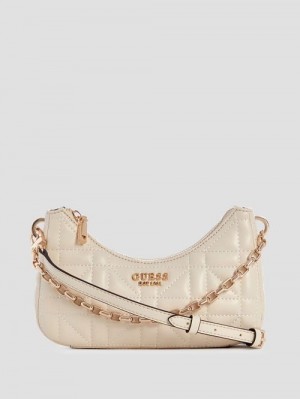 Guess Assia Quilted Mini Crossbody Albi | GUESS-SN28982