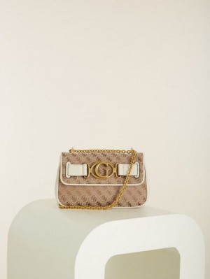 Guess Aviana Convertible Crossbody Albi | GUESS-SN28745