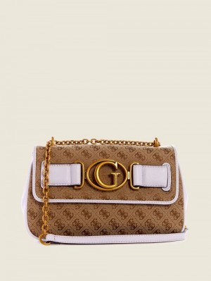 Guess Aviana Convertible Crossbody Violet | GUESS-SN28724