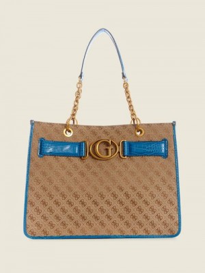 Guess Aviana Tote Albastri | GUESS-SN29361