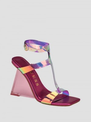 Guess Bacio Embossed Wedges Roz | GUESS-SN29846