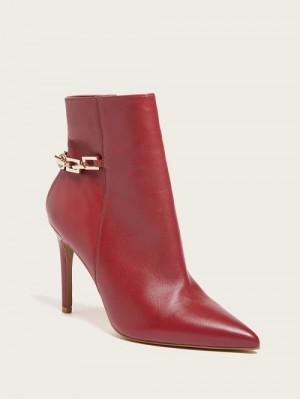 Guess Bale Leather Bootie Rosii | GUESS-SN29801