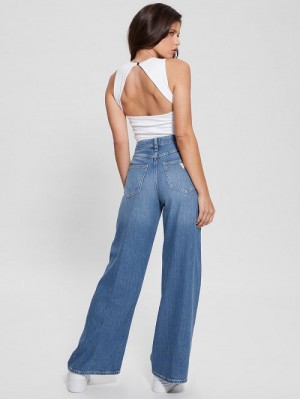 Guess Bellflower Flare Jeans Albastri | GUESS-SN26650