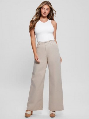 Guess Bellflower Twisted Leg Twill Pants Albi | GUESS-SN26541