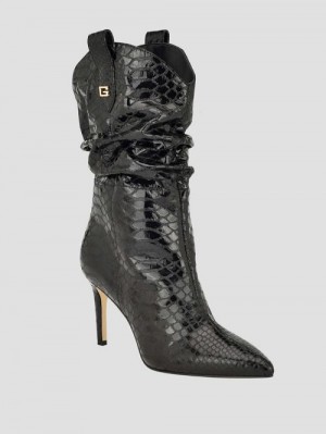 Guess Benisa Western Slouch Booties Negrii | GUESS-SN29925