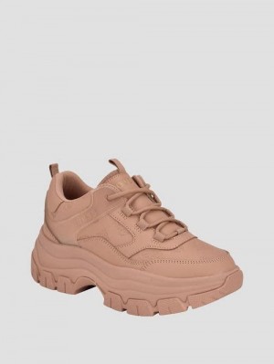 Guess Bisun Signature Peony Sneakers Bej | GUESS-SN29510