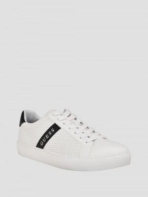 Guess Bixly Signature Stripe Low-Top Sneaker Albi | GUESS-SN31870