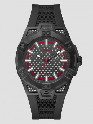 Guess Black Silicon Analog Watch Aurii | GUESS-SN31634