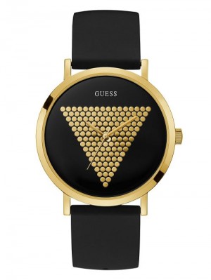 Guess Black and Gold-Tone Analog Watch Negrii | GUESS-SN31640