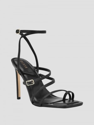 Guess Bolten Strappy Stiletto Heels Negrii | GUESS-SN29687