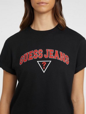 Guess Boxy Logo Tee Negrii | GUESS-SN27217