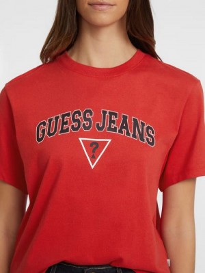 Guess Boxy Logo Tee Rosii | GUESS-SN27450