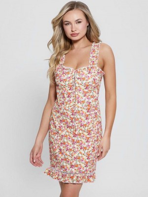 Guess Carmen Mini Dress Portocalii | GUESS-SN26727