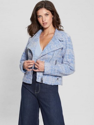 Guess Carolina Moto Jacket Albastri | GUESS-SN27873