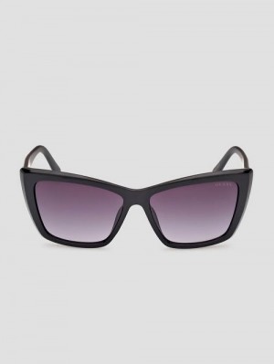 Guess Cat-Eye Plastic Sunglasses Negrii | GUESS-SN30053
