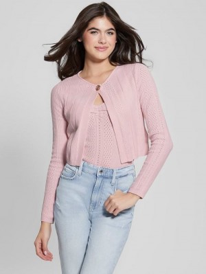 Guess Cecilia Crop Cardigan Roz | GUESS-SN27100