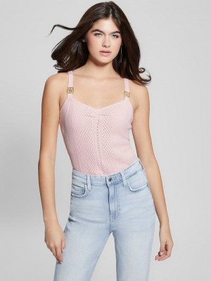 Guess Cecilia Sweater Tank Top Roz | GUESS-SN27084