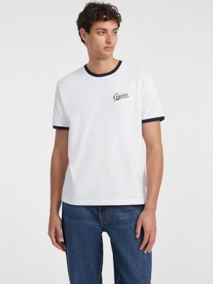 Guess Chest Script Logo Tee Albi | GUESS-SN30598