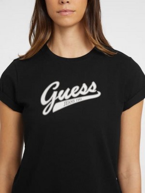 Guess Classic Script Logo Tee Negrii | GUESS-SN27206