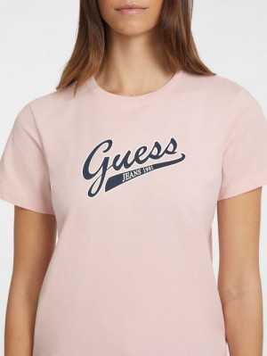 Guess Classic Script Logo Tee Roz | GUESS-SN27132