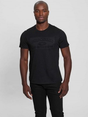 Guess Club Logo Tee Negrii | GUESS-SN30706
