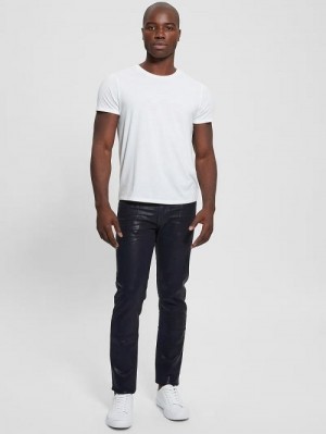 Guess Coated Tapered Jeans Albastri | GUESS-SN30349