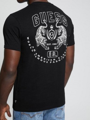Guess Courage Tiger Tee Negrii | GUESS-SN30678