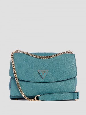 Guess Cresidia Convertible Crossbody Albastri | GUESS-SN29006