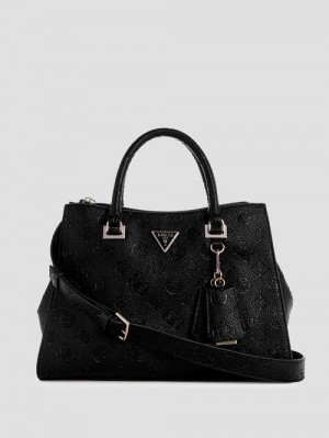 Guess Cresidia Society Satchel Negrii | GUESS-SN29319
